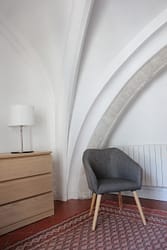 Appartement CT Chambre voutée ogive minimalism vintage design